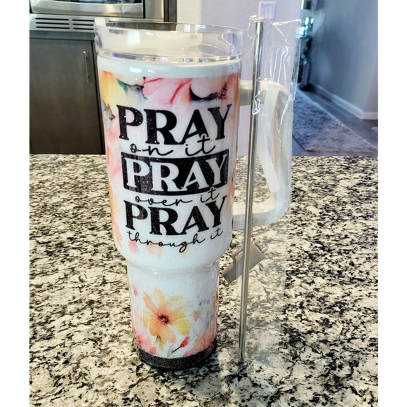 40oz "Pray" Bluetooth Tumbler - Picture 3 of 6